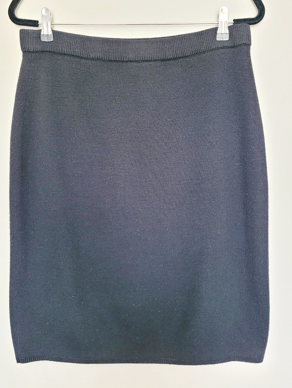 Adrianna Papell Women's Wool Blend Pencil Skirt Pull On Black Large - Picture 3 of 11
